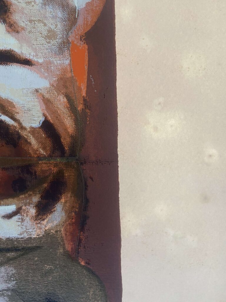 Conservação e restauro de uma serigrafia de Júlio Pomar | antes
